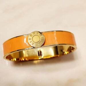 Tory Burch Inspired Orange Gold Bangle Bracelet